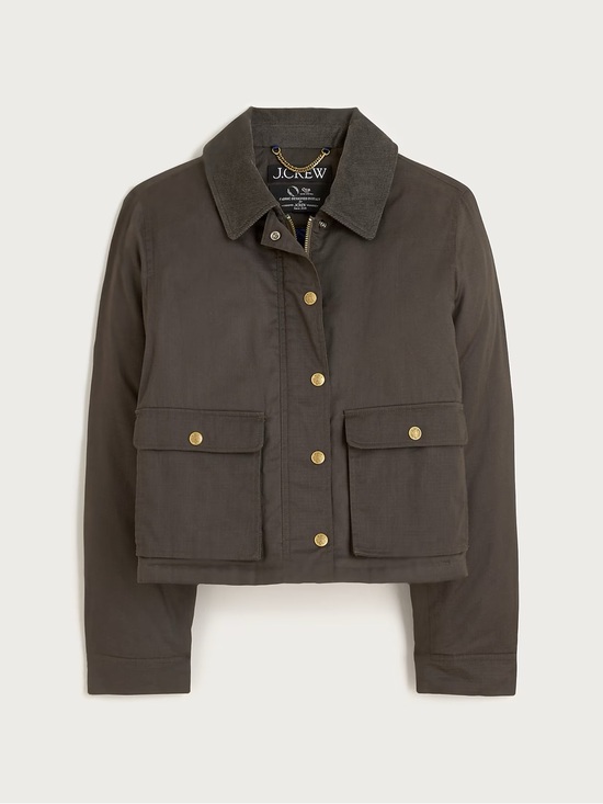 J. Crew Jackets & Blazers - NWT J. Crew Olive Short Utility Jacket with Corduroy Collar